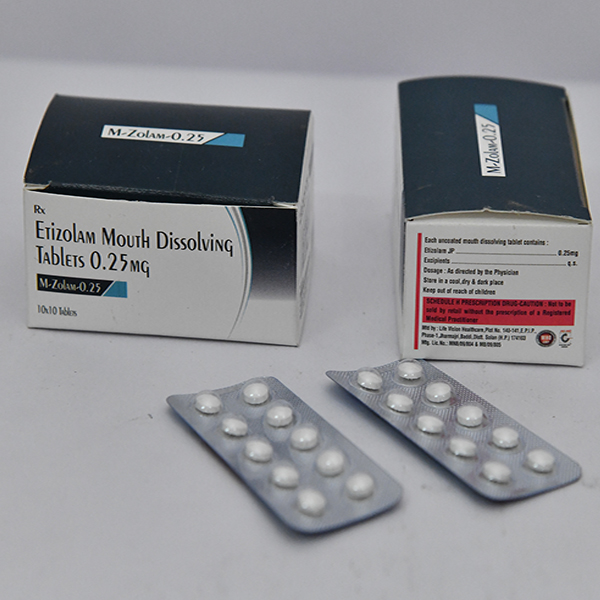 M-ZOLAM-0.25-TABLETS AND CAPSULES